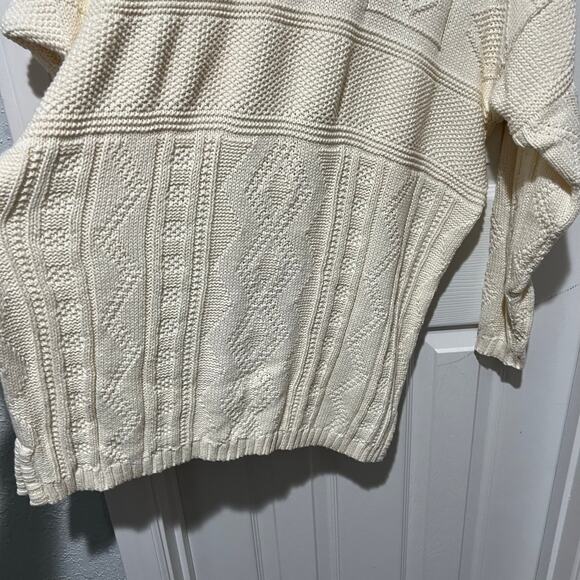 Vintage Woolrich Cable Knit Tunic Sweater Made In USA Women’s M Cotton NEW NOS - Picture 4 of 15